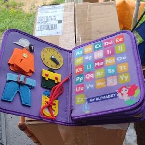 Purple Alphabet& Activity Learning Book for Kids NWT